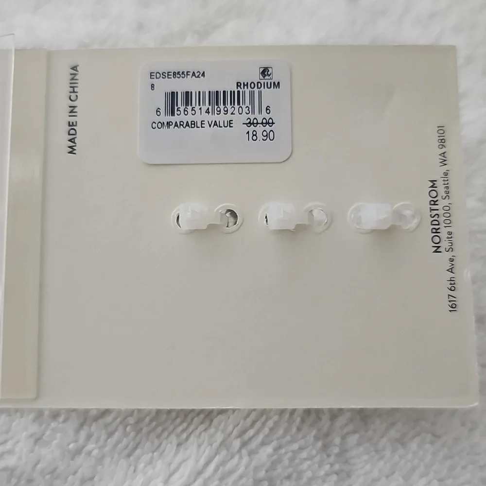 NWT Open Edit Set Of 3 Molten Rhodiun Rings Size 8 Silver - Picture 8 of 12